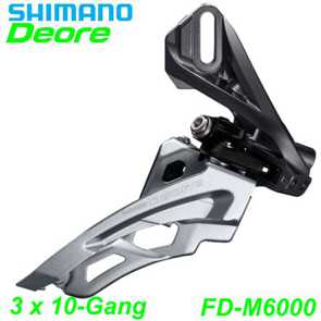 Shimano Umwerfer Deore FD-M6000-D 3 x 10-Gang Elektro E- Bike Mountainbike Fahrrad Velo Ersatzteile Shop Jeker Balsthal Schweiz