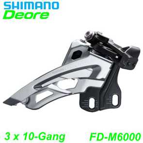 Shimano Umwerfer Deore FD-M6000-E 3 x 10-Gang Elektro E- Bike Mountainbike Fahrrad Velo Ersatzteile Shop Jeker Balsthal Schweiz